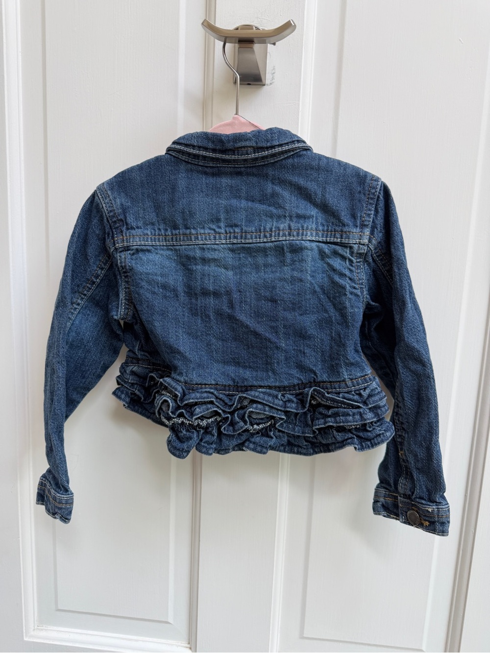 Genuine Kids by Osh Kosh 4T Girls Ruffle Denim Jean Jacket - Picture 7 of 7